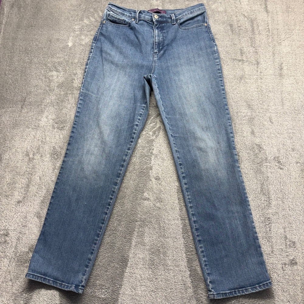 Gloria Vanderbilt Amanda Jeans Women Size 12 Blue Good High Rise Tapered Stretch